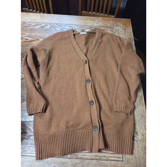 Smartwool Women's Cozy Lodge Boyfriend Cardigan in brown sz Large - Picture 1 of 3